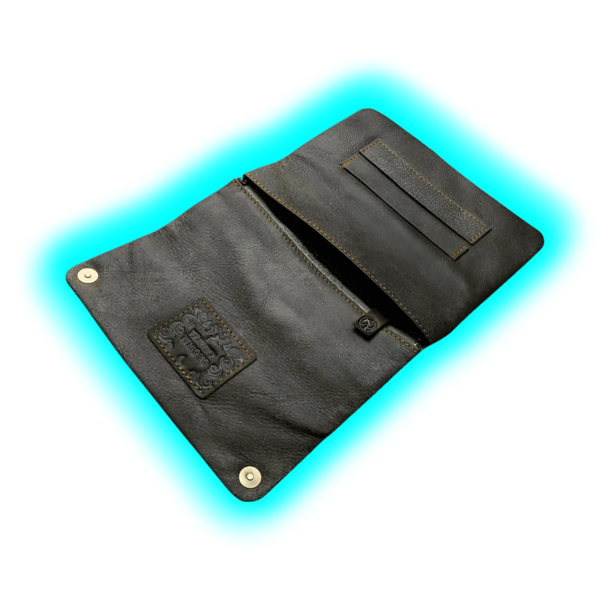 Kavatza Tabaktasche TP13 Wild Thing Nubuc Cowhide Application Revits Grey Brown