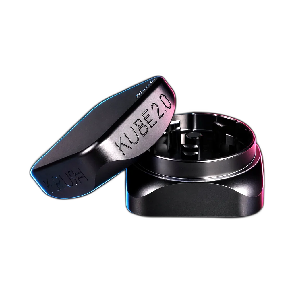 Krush Grinder Kube 2.0 Black 2 Parts in der Frontansicht