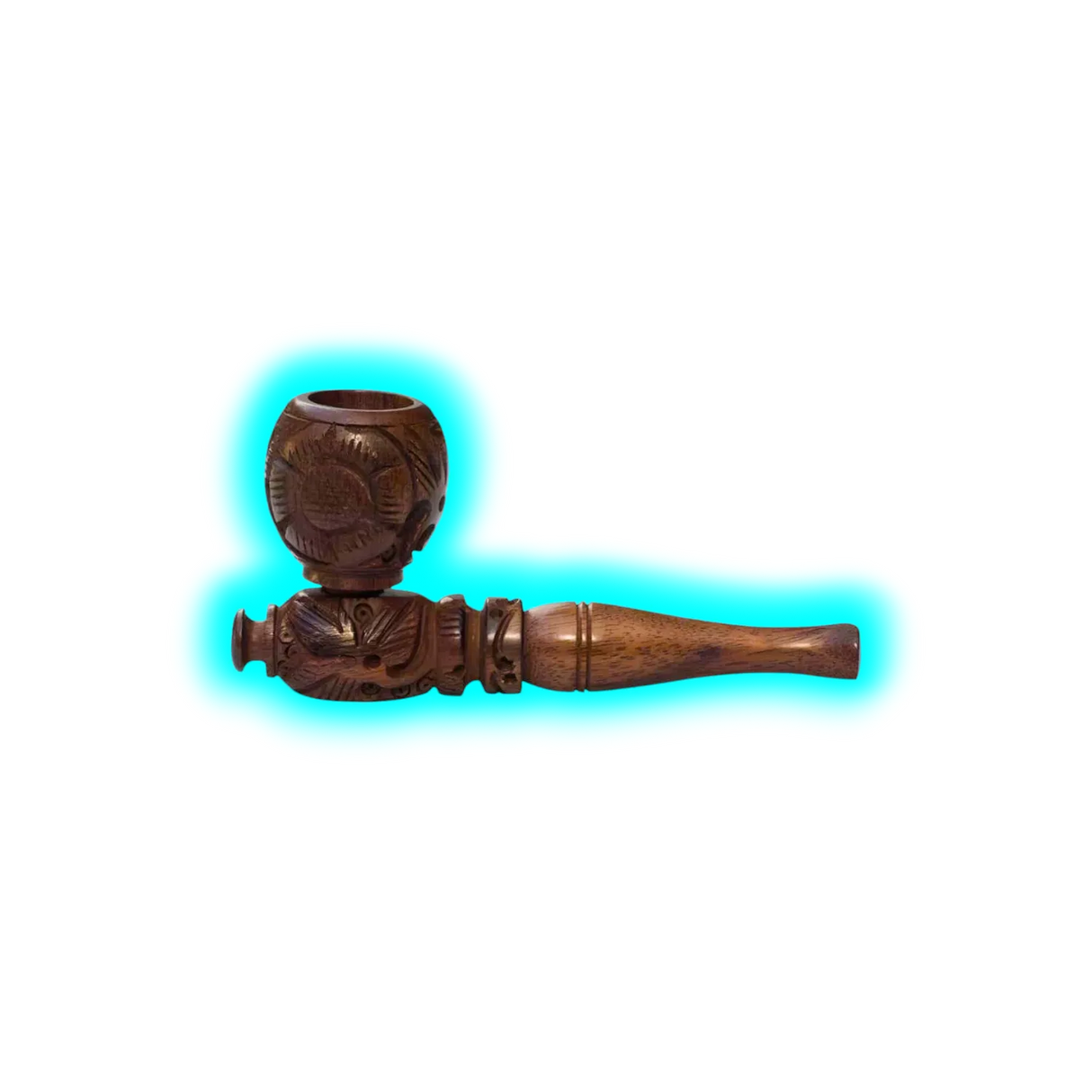 Kulu Carved Shotgun Pipe, Screwable 10 cm