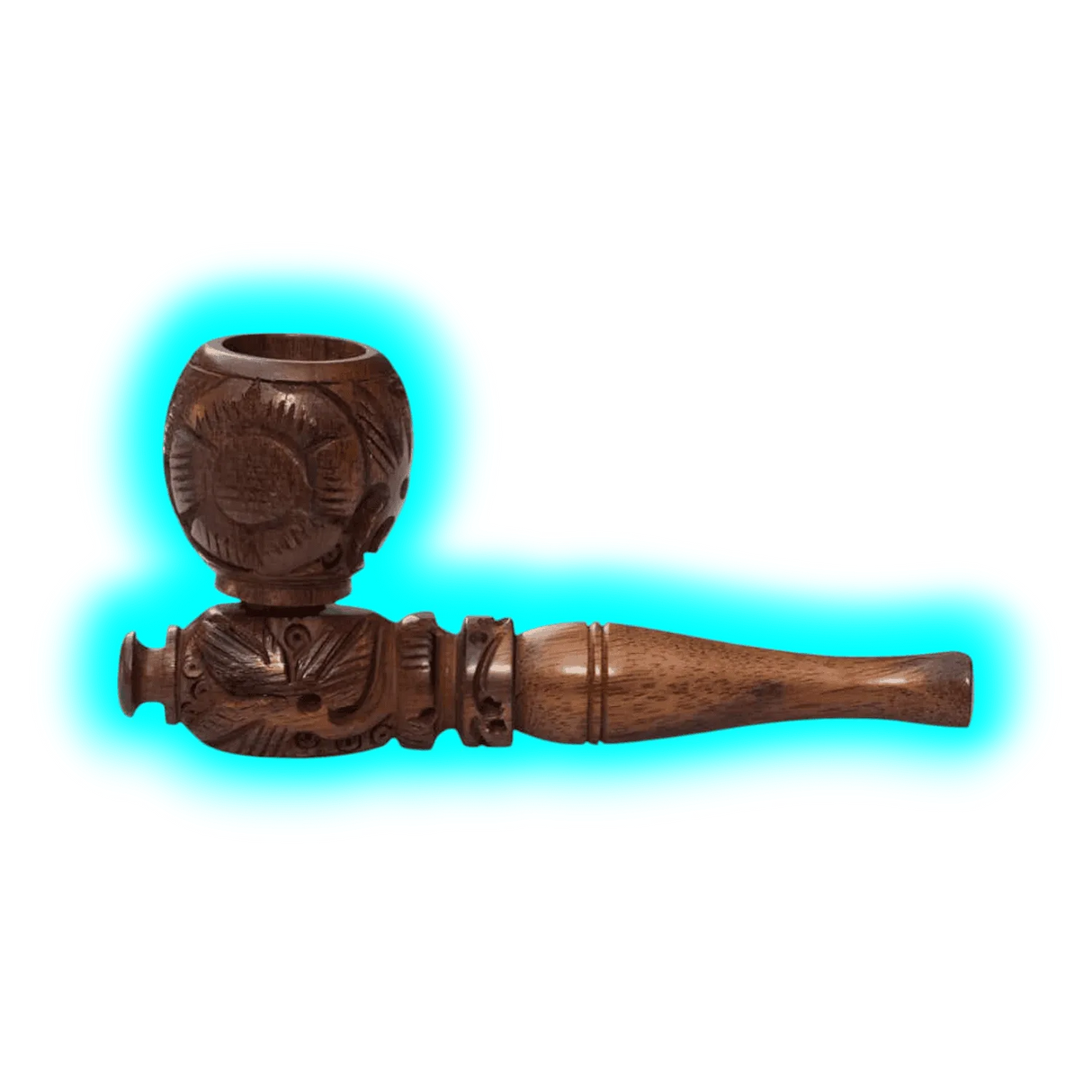 Kulu Carved Shotgun Pipe, Screwable 10 cm