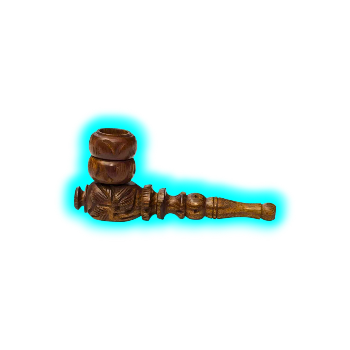 Kulu Carved Shotgun Pipe, Screwable 11 cm