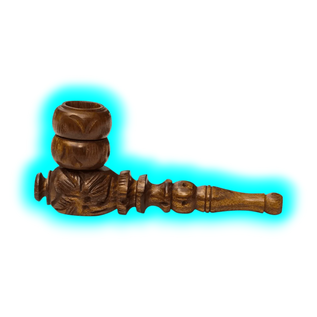 Kulu Carved Shotgun Pipe, Screwable 11 cm