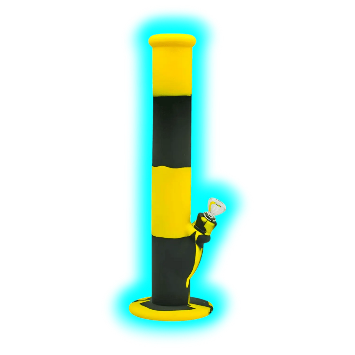 Kulu Silikon Bong Schwarz/Gelb 36cm