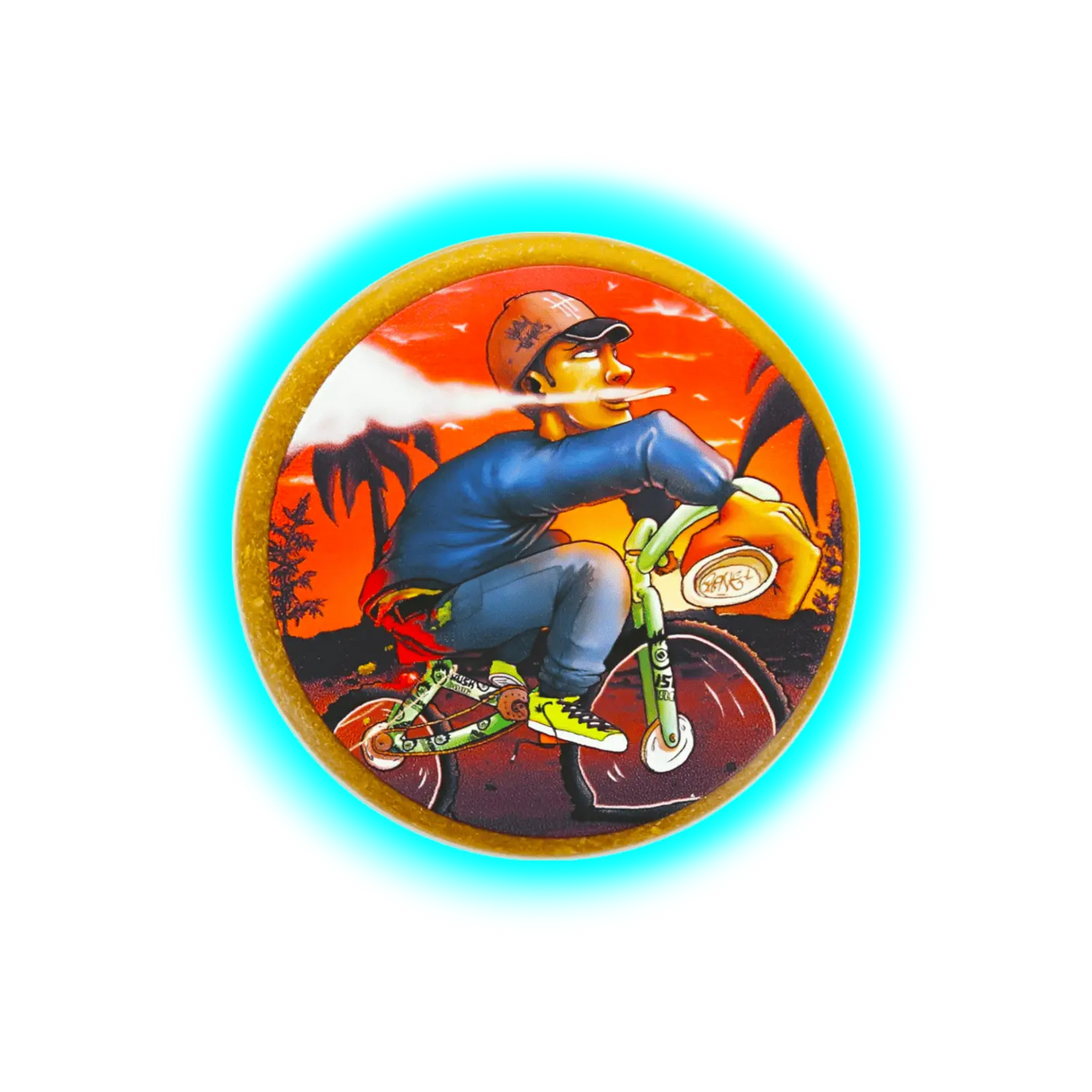 Kush Bong Bike Hemp Grinder 3 Part 50mm Brown