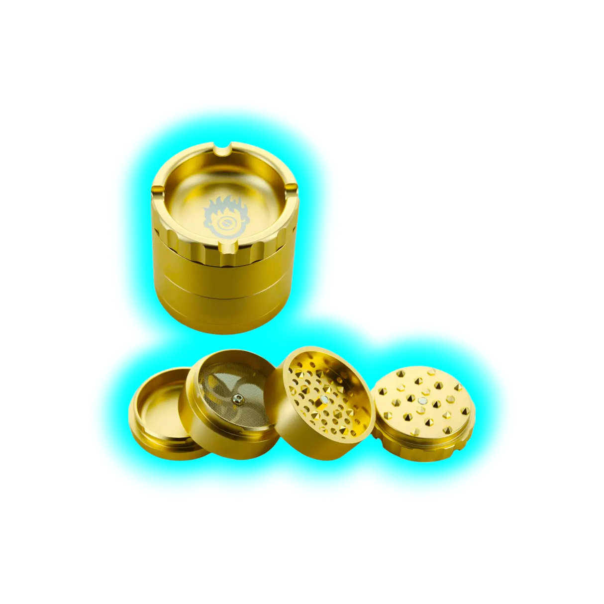 Kush Bong Grinder Alu Gold 4 Parts 60mm