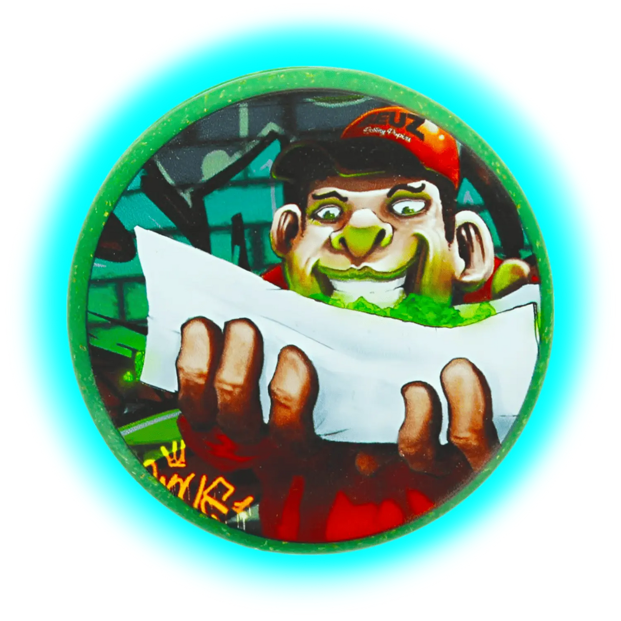 Kush Bong Rolling Hemp Grinder 3 Part 50mm Green