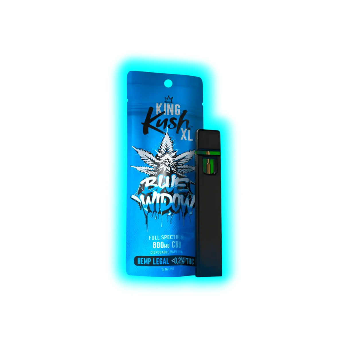 Kush CBD Vapepen Blue Widow 0.2% THC