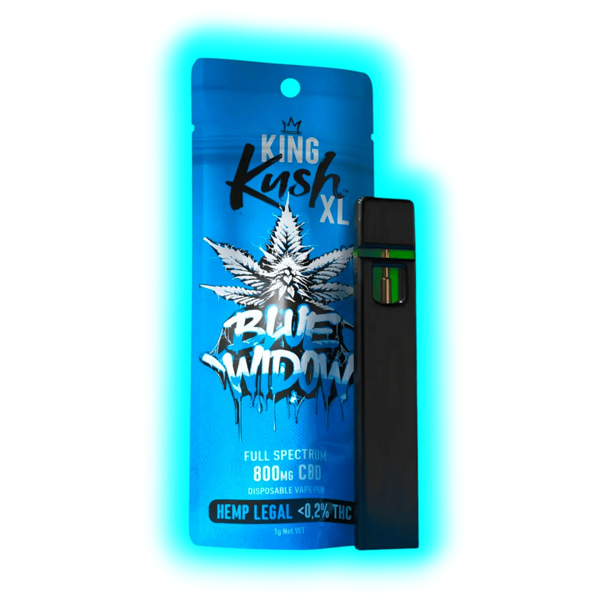 Kush CBD Vapepen Blue Widow 0.2% THC
