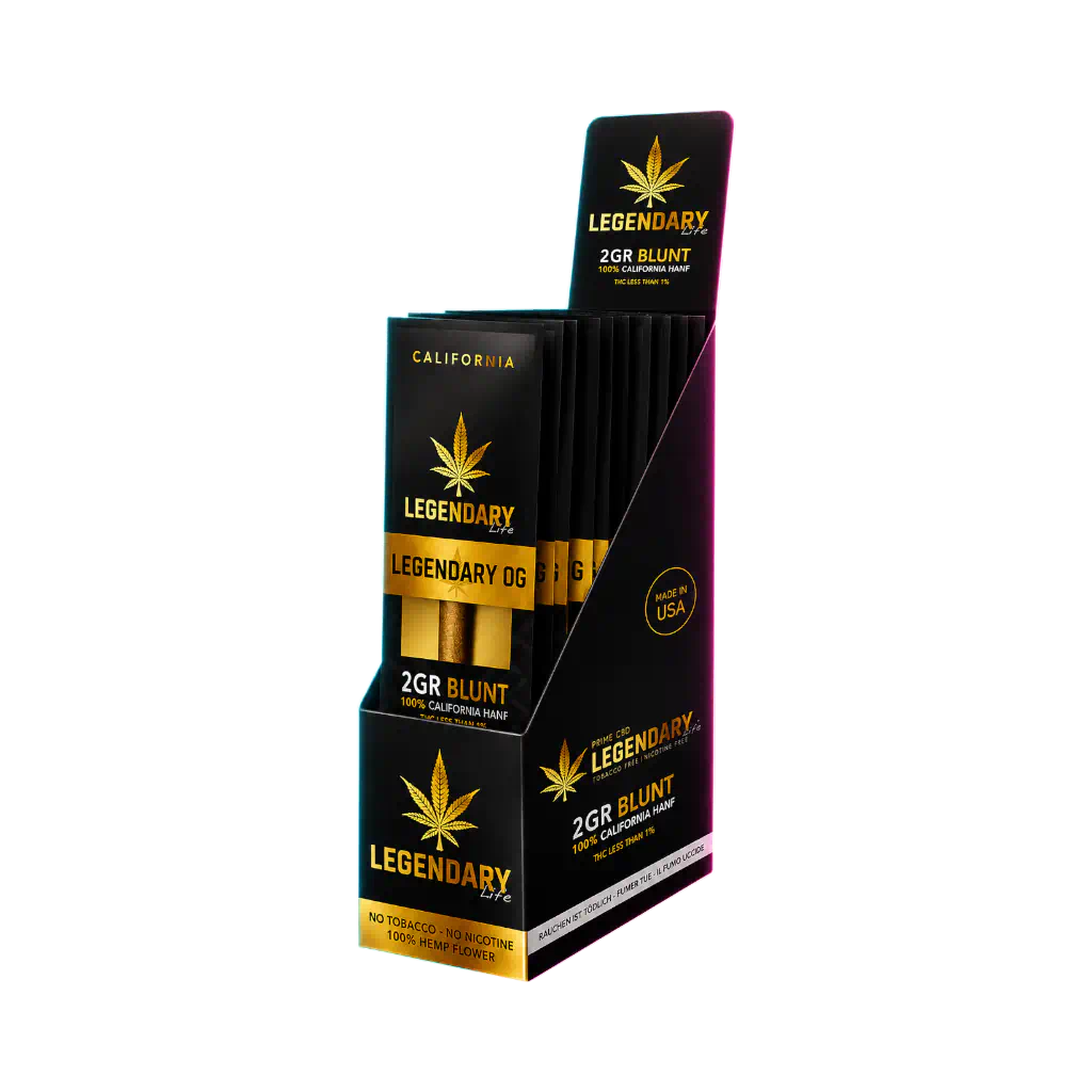 Legendary Premium CBD Blunt 2g von hinten fotografiert (Rückansicht)