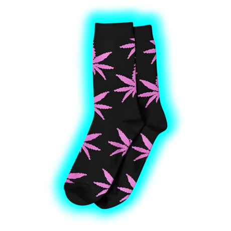 Long Socks Size 36-42 Black/Pink