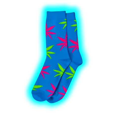 Long Socks Size 40-45 Blue Pink