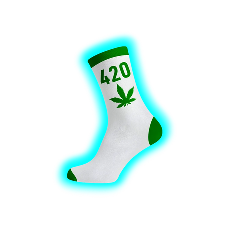 Long Socks Size 40-45 White/420/Neon