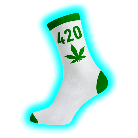 Long Socks Size 40-45 White/420/Neon