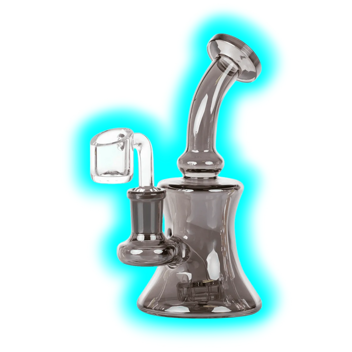 LTD Edition Bubbler Dab Rig Light Black 15cm