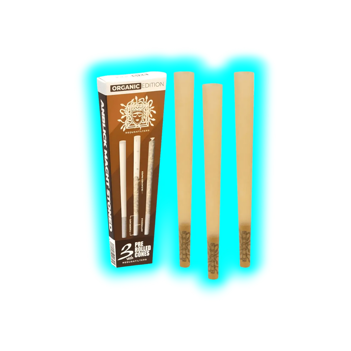 Medusa Pre-Rolled KS Cones ø 6mm Activecharcoal ORGANIC Edition