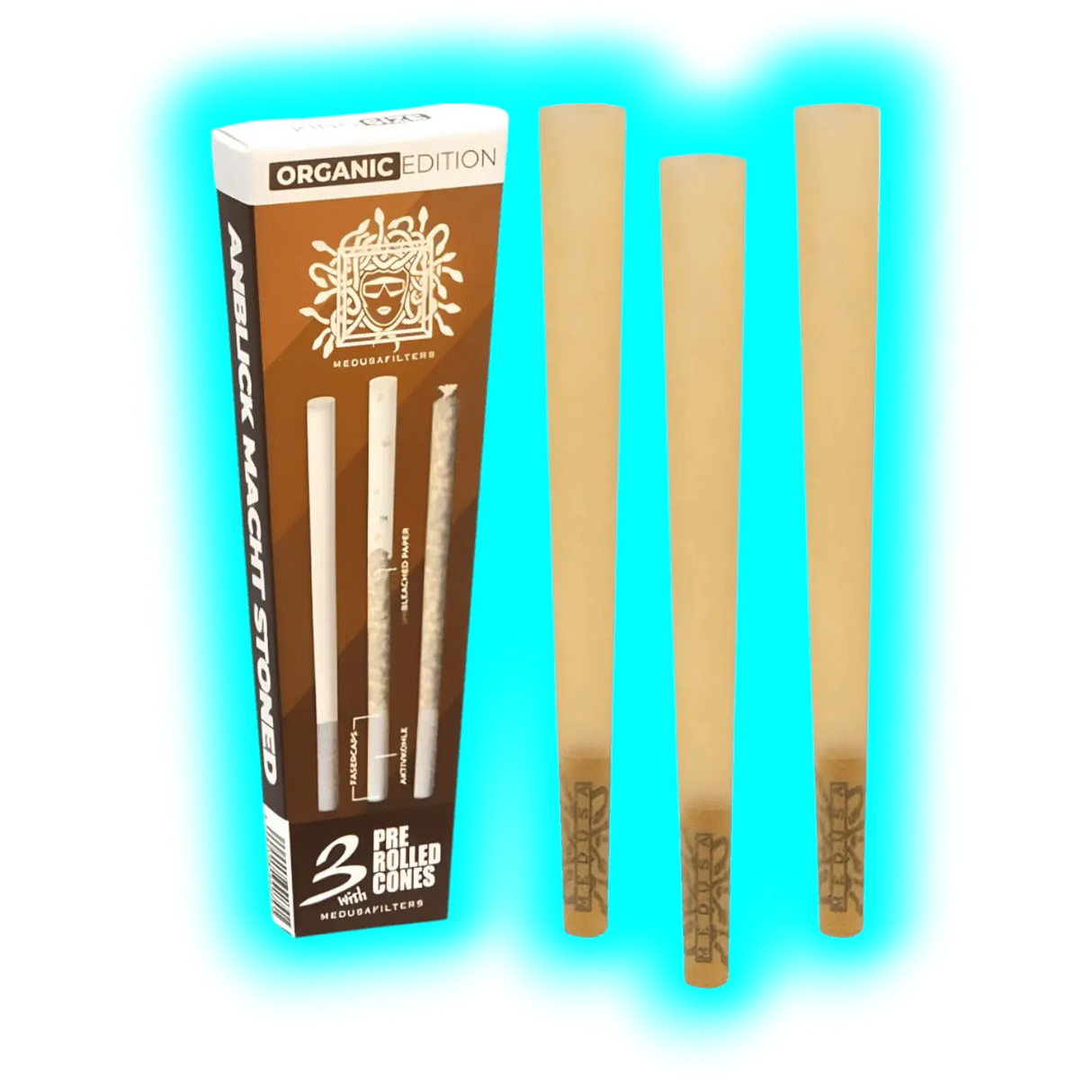 Medusa Pre-Rolled KS Cones ø 6mm Activecharcoal ORGANIC Edition