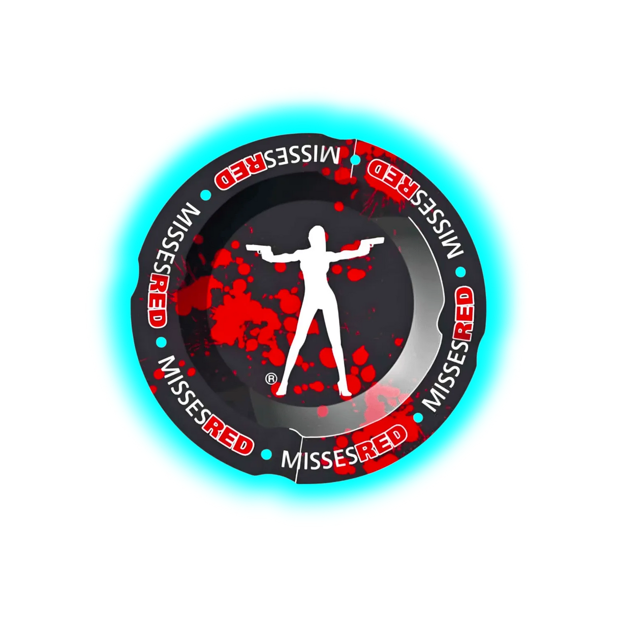 Metal Ashtray Misses Red