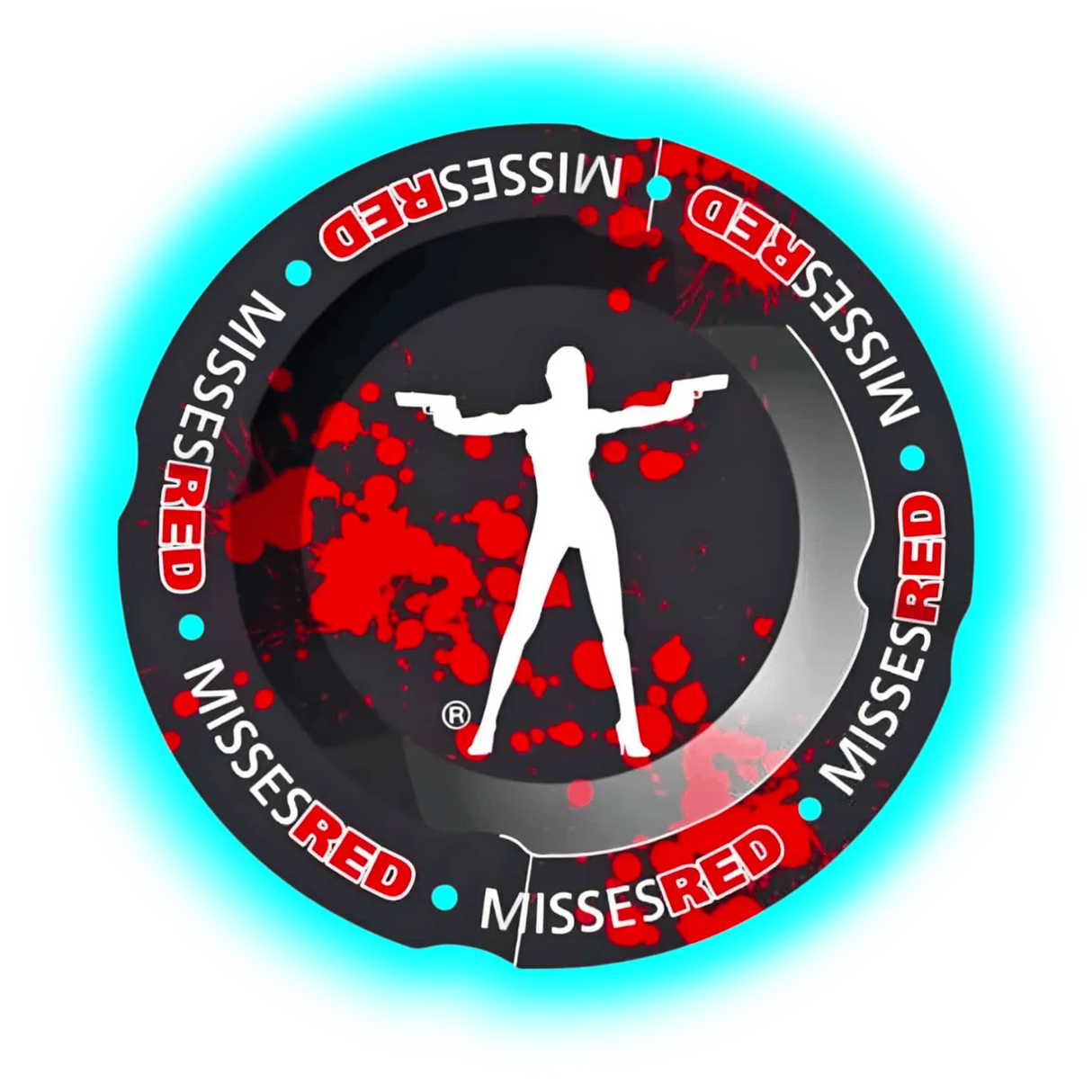 Metal Ashtray Misses Red