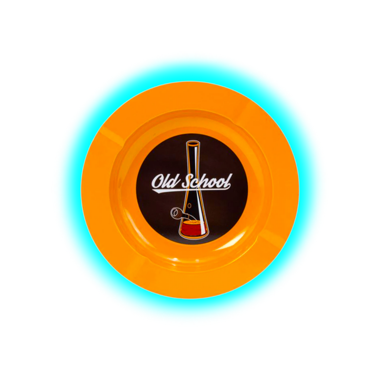 Metal Tin Ashtray Old School Hollandbong Orange