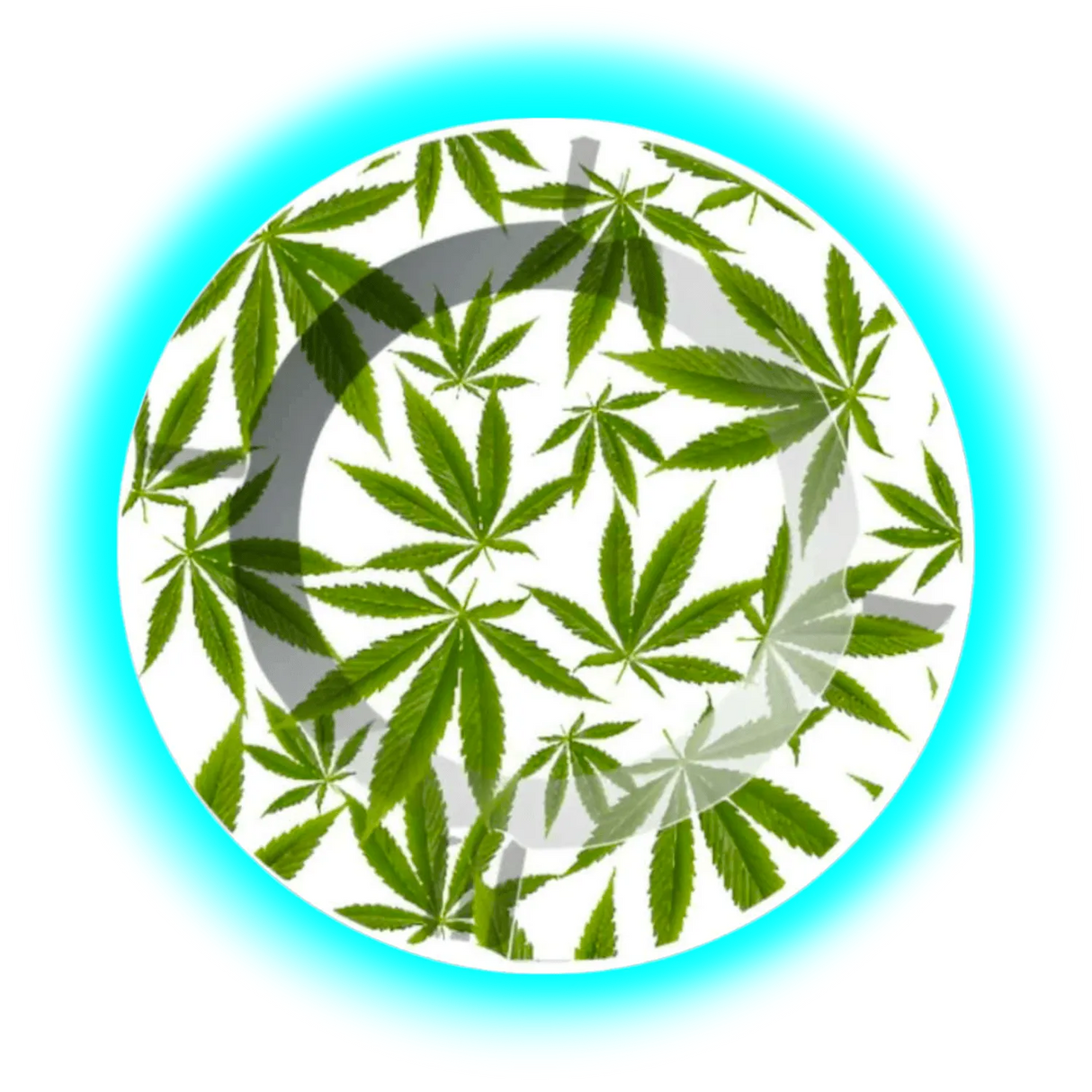 Metall Aschenbecher Leaves