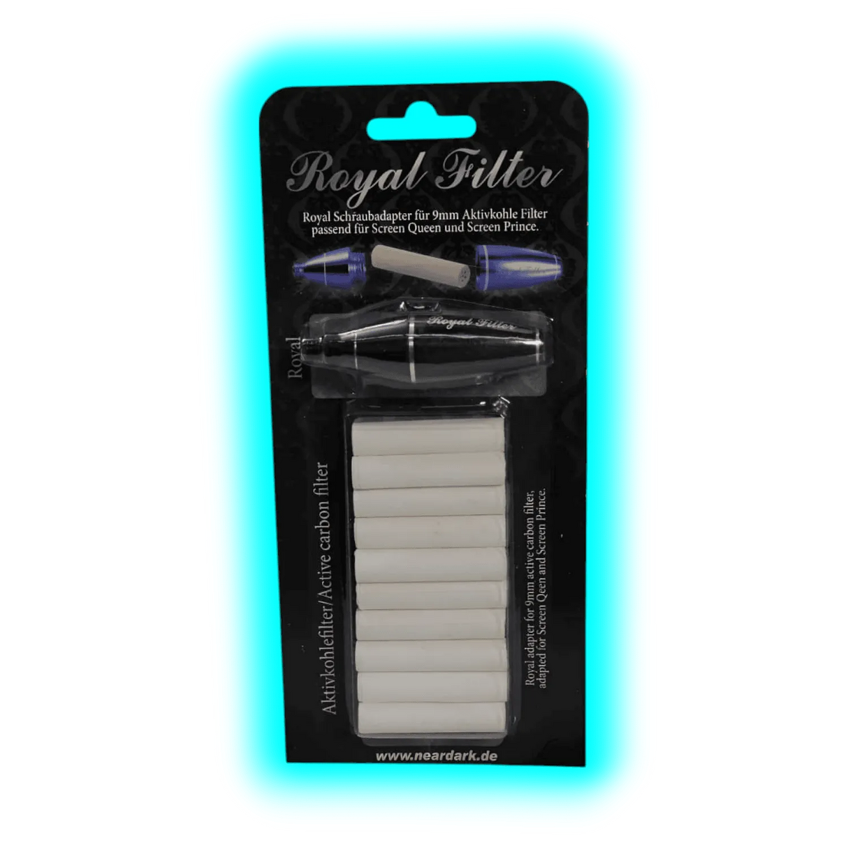 Metal Schraubpfeife + Filteradapter Black Leaf Black