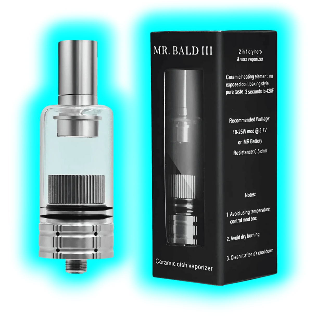 Mr. Bald III Keramik/Glass Vaporizer 510er Anschluss