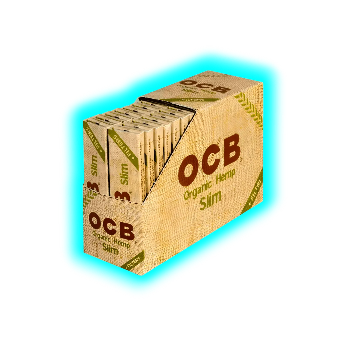 OCB Organic Hemp Bio Slim Papers + Filter Display