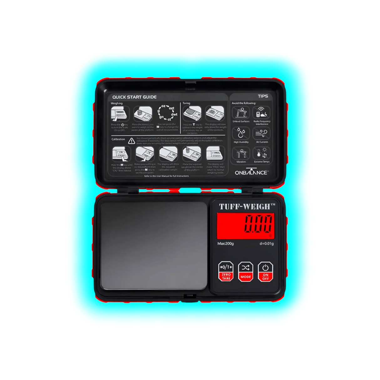 On Balance Tuff-Weigh 200x0.01g Red