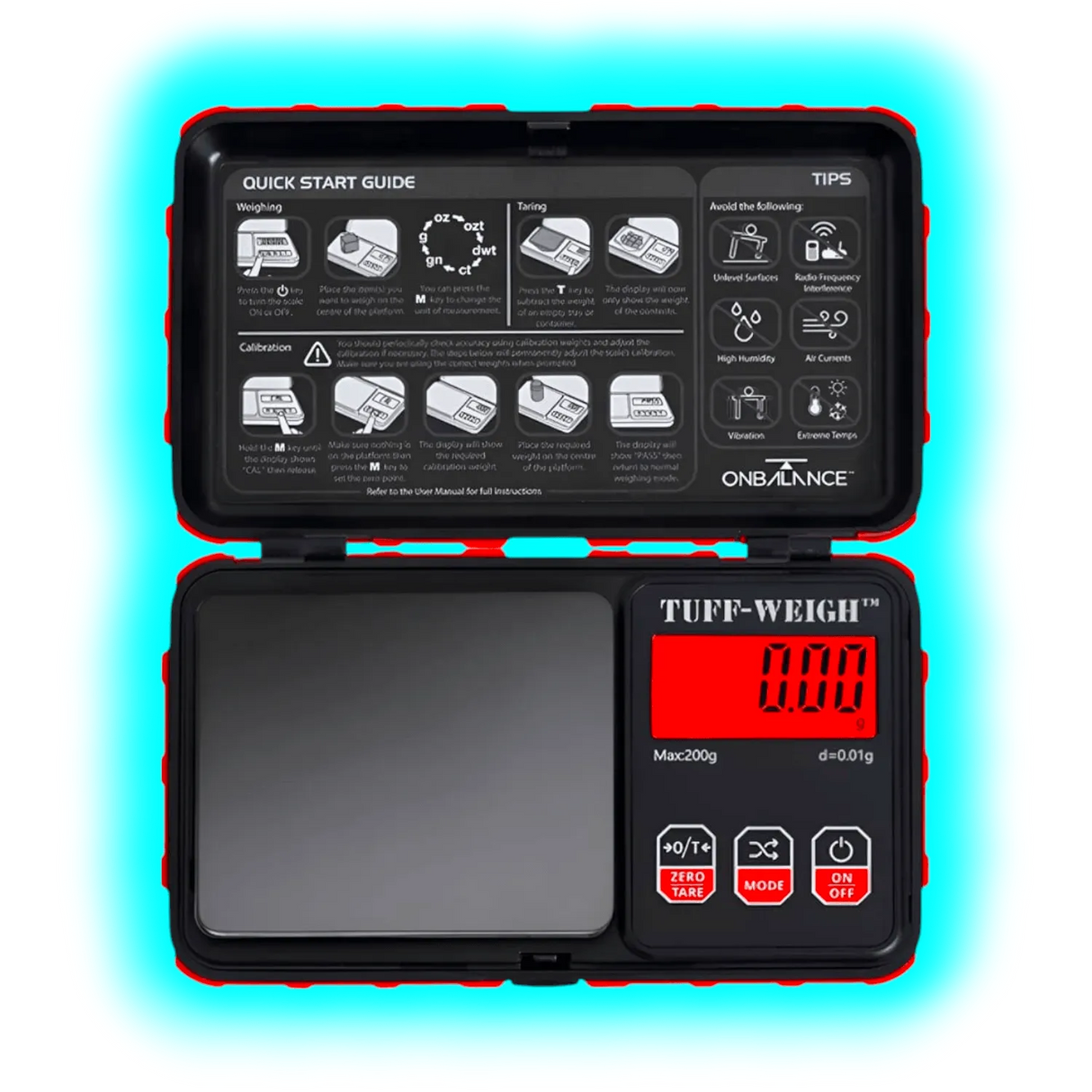 On Balance Tuff-Weigh 200x0.01g Red