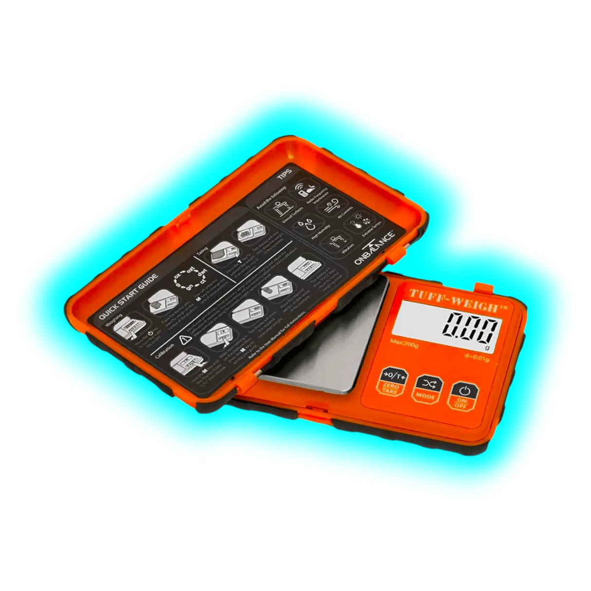 On Balance Tuff Weigh Pocket Scale 200 x 0.01g Orange