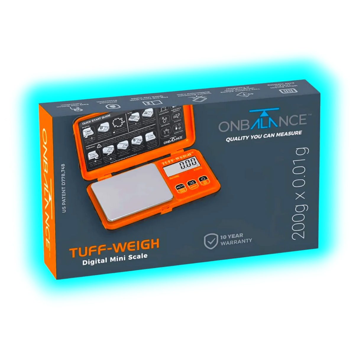 On Balance Tuff Weigh Pocket Scale 200 x 0.01g Orange