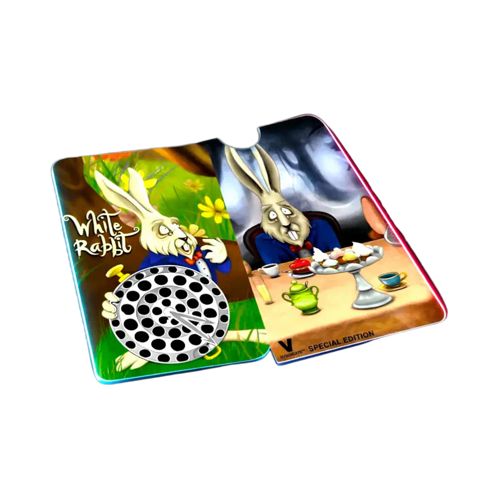 Carta Grinder del V Syndicate - Alice in Grinderland e Bianconiglio