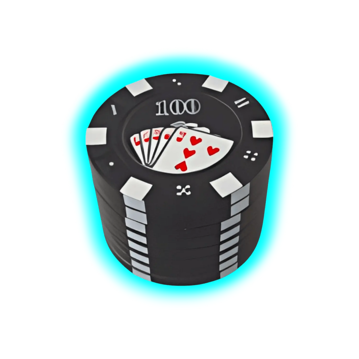 Pokergrinder aus Metall mit Sieb schwarz