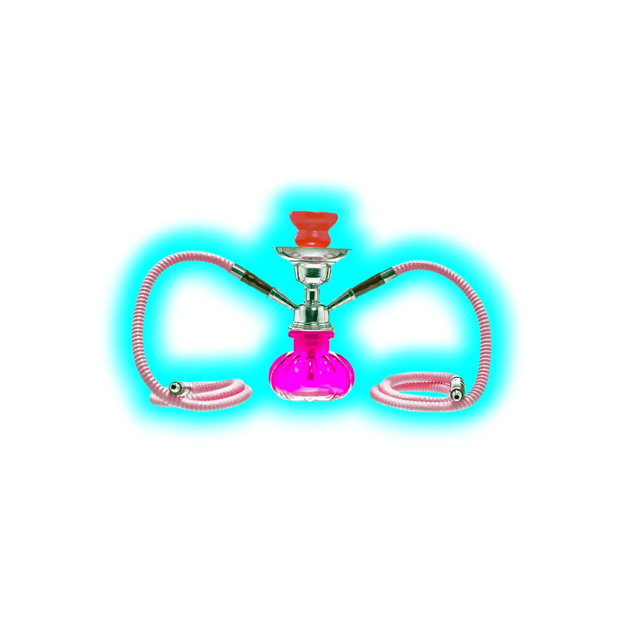 Pumpkin | Hookah 2 Tubes 24cm Pink