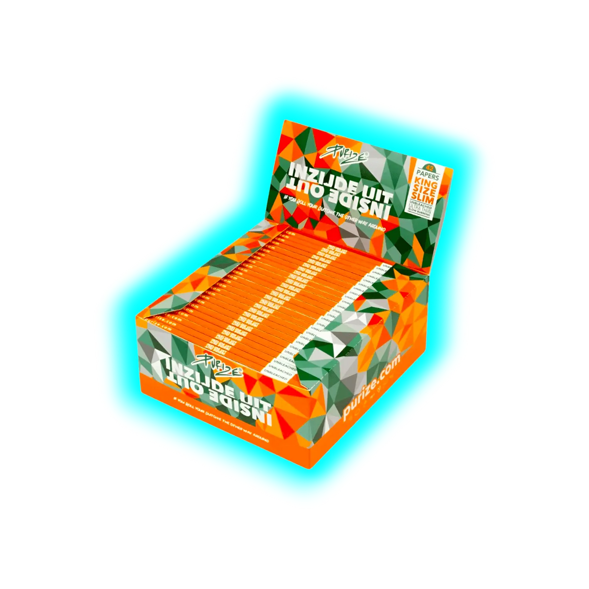 PURIZE Inside Out Papers King Size Slim Display 50pcs