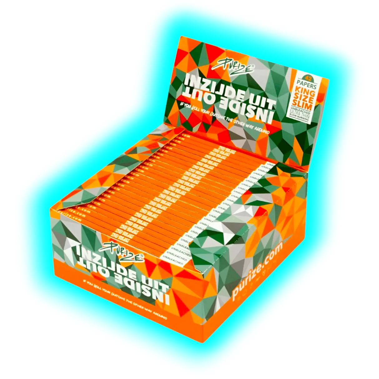 PURIZE Inside Out Papers King Size Slim Display 50pcs