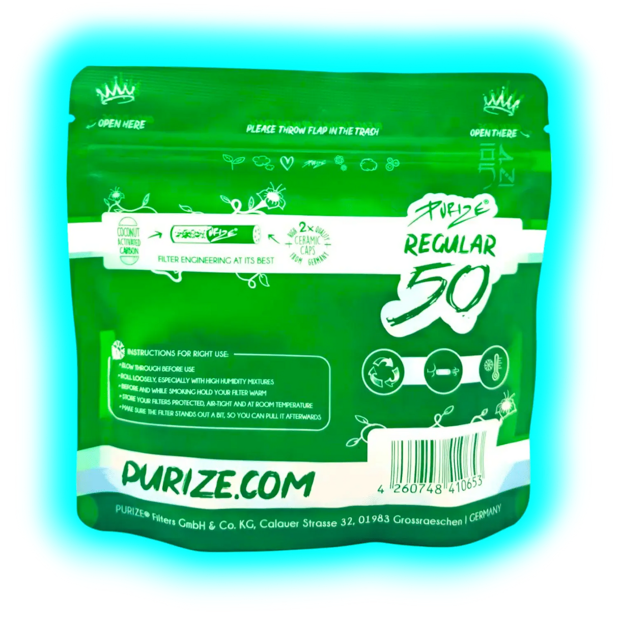 Purize Regular Size 50er Soft Pack Organic