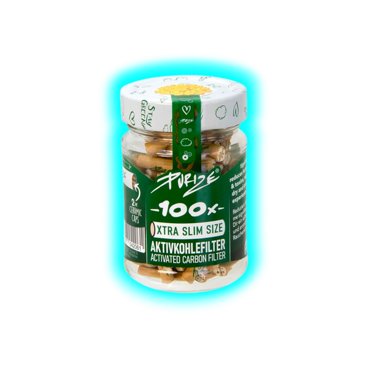 PURIZE Xtra-Slim ø 5,9mm 100er Glas Organics