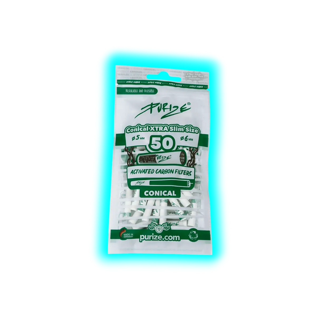 Purize Xtra-Slim Conical 50er Pack White