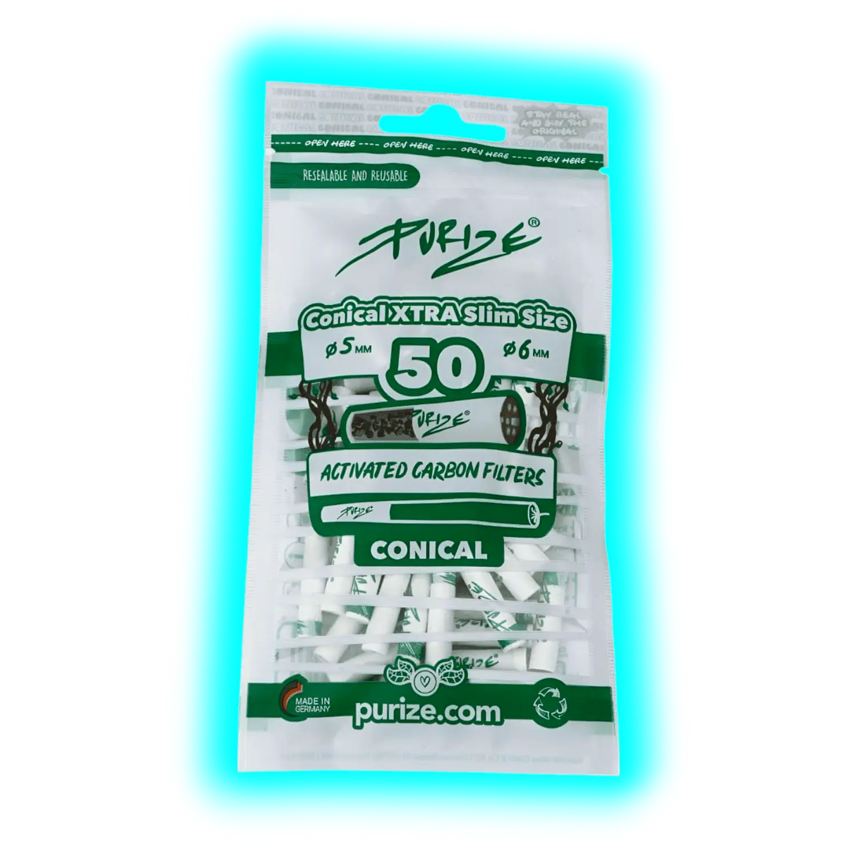 Purize Xtra-Slim Conical 50er Pack White