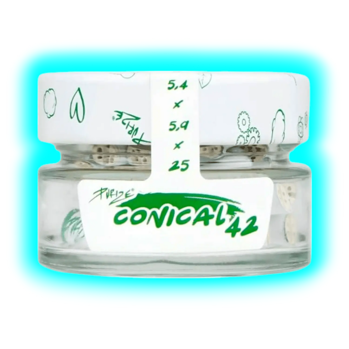 PURIZE® Xtra-Slim Glas 42er Conical