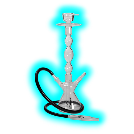 RA Shisha Borosilikatglas mit schwarzem Schlauch