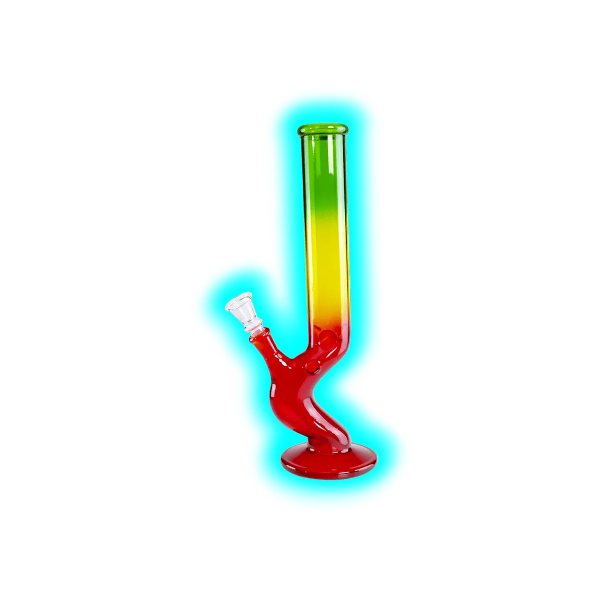 Rasta Ice Bong gebogen 31cm