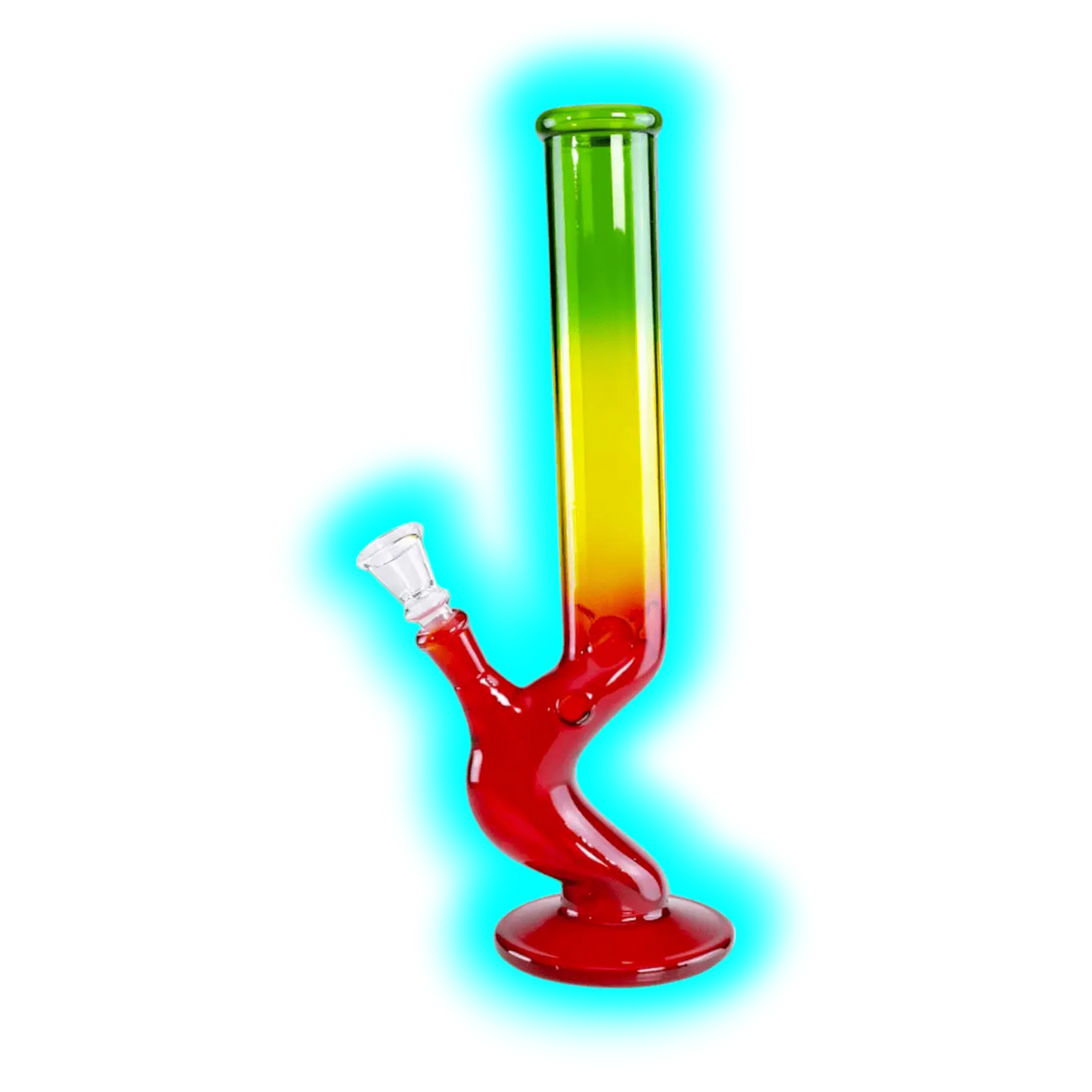 Rasta Ice Bong gebogen 31cm