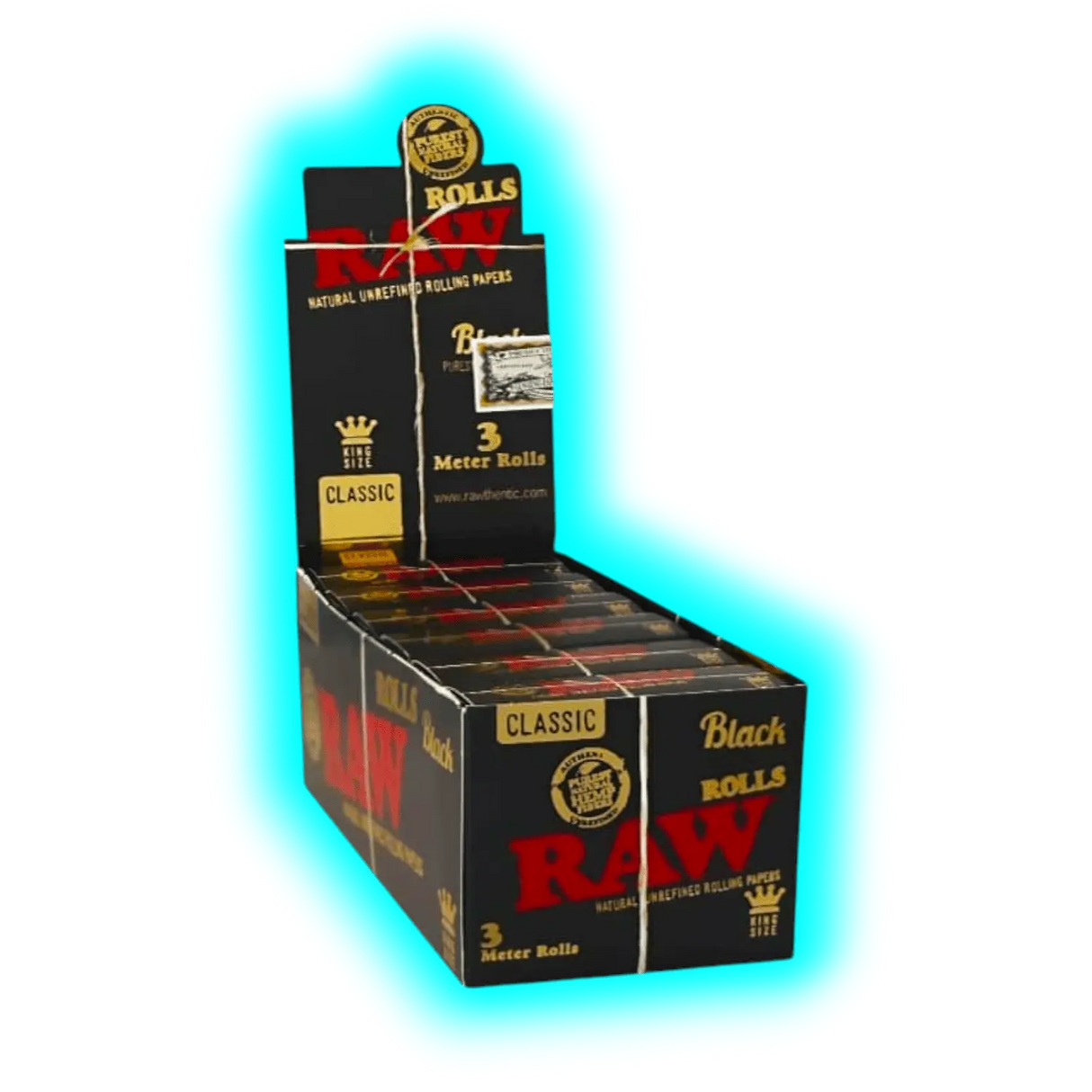 RAW Black Classic Rolls King Size 3 m Box