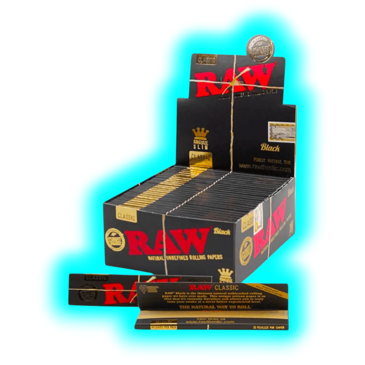 RAW Black Papers King Size Slim Extra Fine Box
