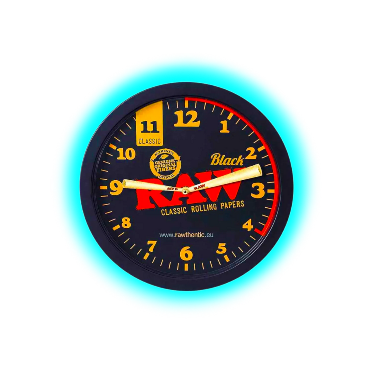 RAW Black Stash Wall Clock 25cm