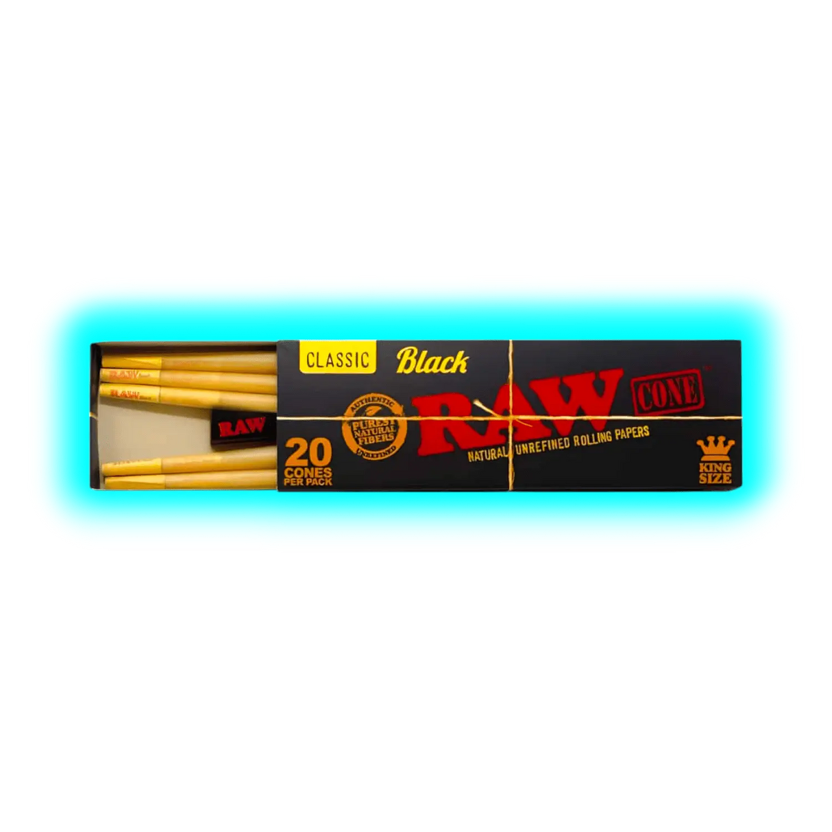 Raw Cone Black King Size 20pcs