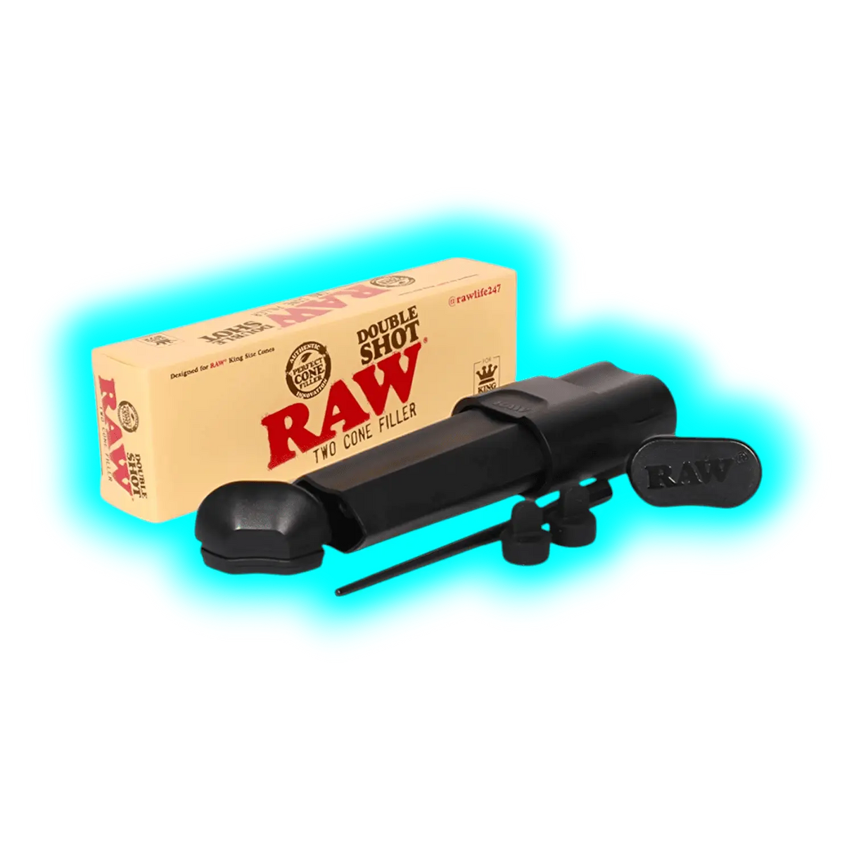 Raw Double Shot King Size Two Cone Filler Case
