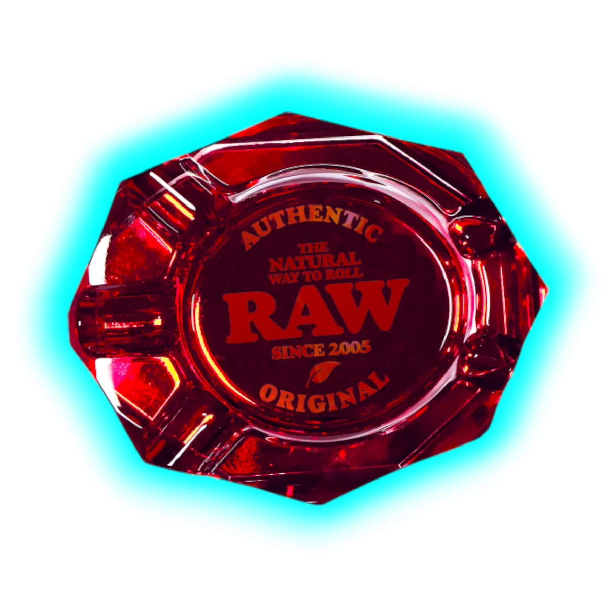 RAW Glass Ashtray Ruby Red